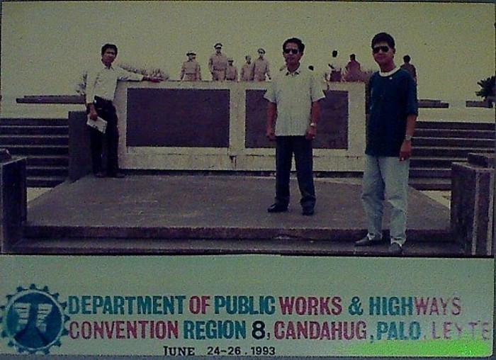 1993, midyear national convention, dpwh, palo leyte. @ MacArthur landing national Memorial Park. In photo, Engracia, eslao, cabili